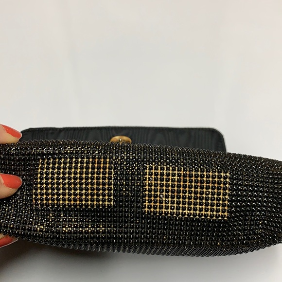 Vintage Whiting and Davis mesh ball clutch purse - Picture 9 of 17